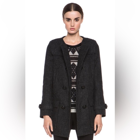 Isabel Marant Etoile Gray Wool Blend “Clifford” Coat Size 34 (XS) EUC! - Picture 5 of 16